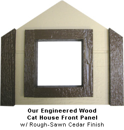 Engineered Wood cat House Front Panel